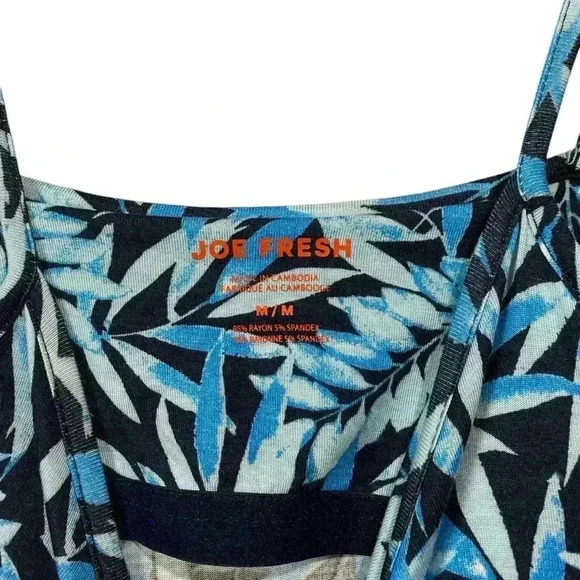 NWOT, Joe Fresh, Night Cami With Built-In Bra, Medium, Blue & White π - Picture 4 of 7